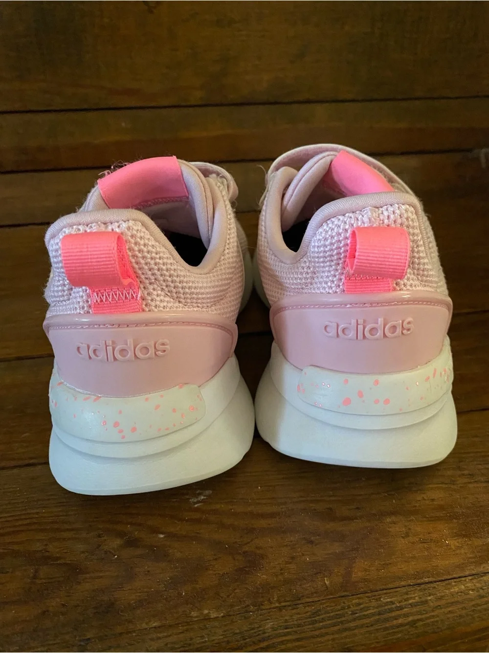 Kids pink adidas shoes